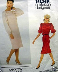 2747 GEOFFREY BEENE PULLOVER LONGER TUCK YOKE DRESS PATTERN 8